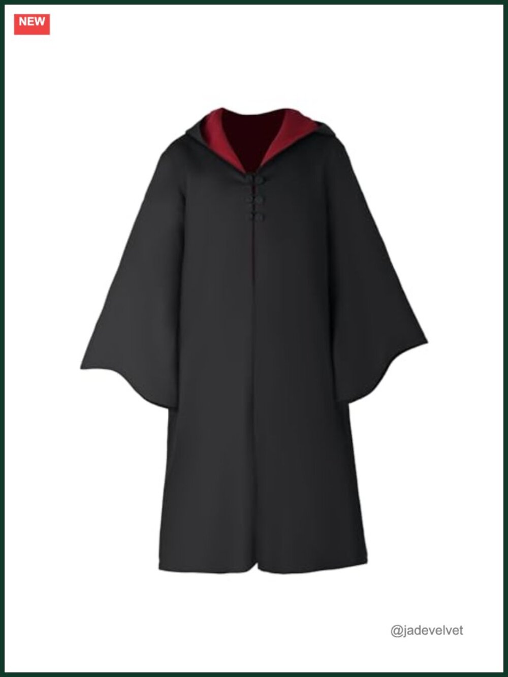 Wizard Robe Cloak Hooded Magician Costume Cape for Halloween Cosplay Dress Up